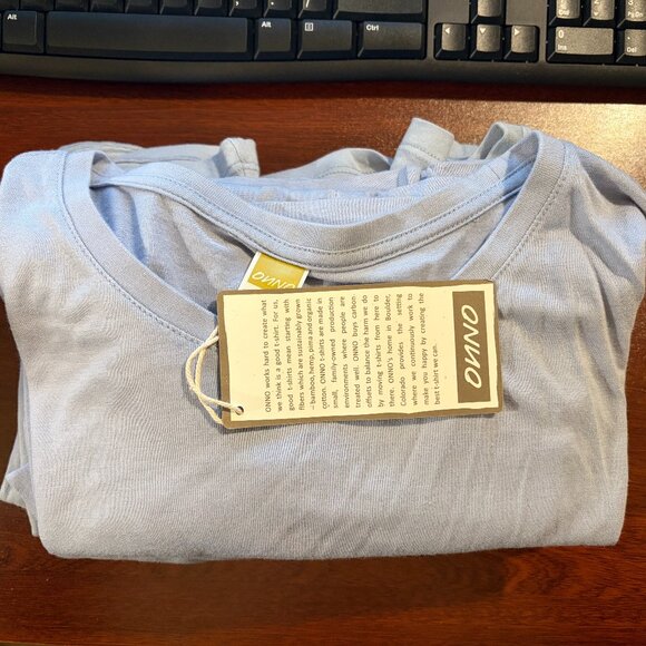 Women's Onno Short Sleeve Bamboo T-Shirt Light Blue - Picture 2 of 3